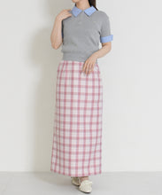 画像をギャラリービューアに読み込む, 配色シャツ襟ポロニット/TT658311