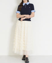 画像をギャラリービューアに読み込む, 配色シャツ襟ポロニット/TT658311