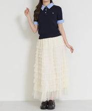 画像をギャラリービューアに読み込む, 配色シャツ襟ポロニット/TT658311