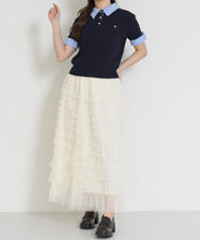 画像をギャラリービューアに読み込む, 配色シャツ襟ポロニット/TT658311