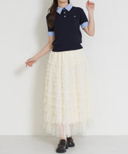 画像をギャラリービューアに読み込む, 配色シャツ襟ポロニット/TT658311