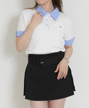 画像をギャラリービューアに読み込む, 配色シャツ襟ポロニット/TT658311