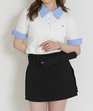 画像をギャラリービューアに読み込む, 配色シャツ襟ポロニット/TT658311