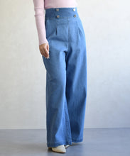 画像をギャラリービューアに読み込む, レースアップデニムワイドパンツ/TT617301