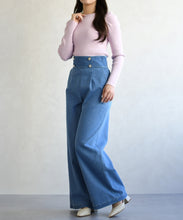 画像をギャラリービューアに読み込む, レースアップデニムワイドパンツ/TT617301