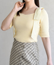 画像をギャラリービューアに読み込む, ショルダーリボンニット/TT628301