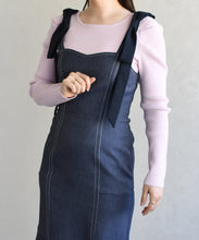 画像をギャラリービューアに読み込む, 肩リボンデニムライクジャンスカ/TT617405