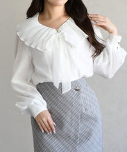 画像をギャラリービューアに読み込む, 襟プリーツシアーブラウス/TT618101