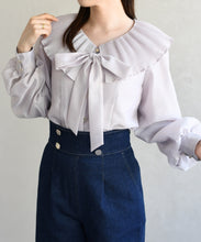 画像をギャラリービューアに読み込む, 襟プリーツシアーブラウス/TT618101