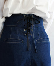 画像をギャラリービューアに読み込む, レースアップデニムワイドパンツ/TT617301