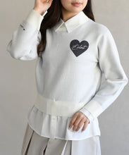 画像をギャラリービューアに読み込む, ハートモチーフ襟付きニット/TT618306