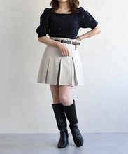 画像をギャラリービューアに読み込む, 5分袖ハート刺繍ニット/TT628305