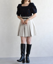 画像をギャラリービューアに読み込む, 5分袖ハート刺繍ニット/TT628305