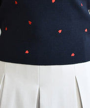 画像をギャラリービューアに読み込む, 5分袖ハート刺繍ニット/TT628305