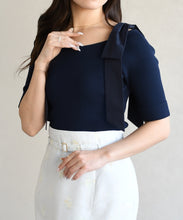 画像をギャラリービューアに読み込む, ショルダーリボンニット/TT628301