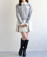 画像をギャラリービューアに読み込む, ハートモチーフ襟付きニット/TT618306