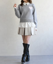 画像をギャラリービューアに読み込む, ハートモチーフ襟付きニット/TT618306