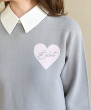画像をギャラリービューアに読み込む, ハートモチーフ襟付きニット/TT618306