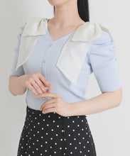 画像をギャラリービューアに読み込む, 前後2way肩リボンギャザーニット/TT628312