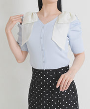 画像をギャラリービューアに読み込む, 前後2way肩リボンギャザーニット/TT628312