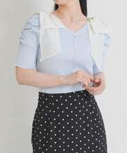 画像をギャラリービューアに読み込む, 前後2way肩リボンギャザーニット/TT628312