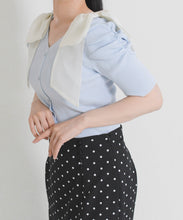 画像をギャラリービューアに読み込む, 前後2way肩リボンギャザーニット/TT628312