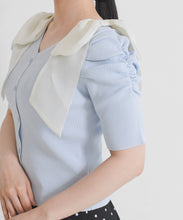 画像をギャラリービューアに読み込む, 前後2way肩リボンギャザーニット/TT628312