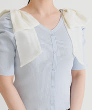 画像をギャラリービューアに読み込む, 前後2way肩リボンギャザーニット/TT628312