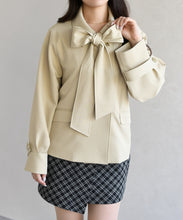 画像をギャラリービューアに読み込む, リボンタイ付きブルゾン/TT618502