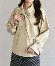 画像をギャラリービューアに読み込む, リボンタイ付きブルゾン/TT618502