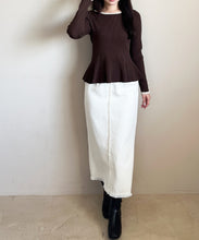 画像をギャラリービューアに読み込む, WEB限定 ペプラムラメ配色ニット/MM558307