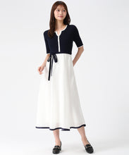 画像をギャラリービューアに読み込む, アソートドッキング配色ニットワンピース/MM627409