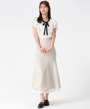 画像をギャラリービューアに読み込む, 【予約販売/4月上旬発売予定】配色リボンダブルフレア袖ブラウス/MM628102