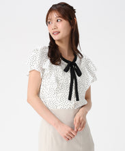 画像をギャラリービューアに読み込む, 【予約販売/4月上旬発売予定】配色リボンダブルフレア袖ブラウス/MM628102
