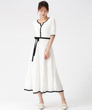 画像をギャラリービューアに読み込む, アソートドッキング配色ニットワンピース/MM627409