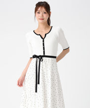 画像をギャラリービューアに読み込む, アソートドッキング配色ニットワンピース/MM627409
