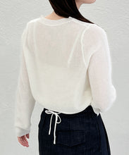 画像をギャラリービューアに読み込む, 【一部店舗限定】リボン付きフェミニンクルーネックニット/TT658305
