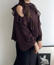 画像をギャラリービューアに読み込む, 一部店舗限定 バックリボンフリルブラウス/MM558111