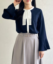 画像をギャラリービューアに読み込む, WEB限定 ボウタイブラウス/MM558112