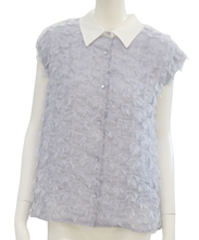 画像をギャラリービューアに読み込む, 襟付きフリンジチュールブラウス/TT518113