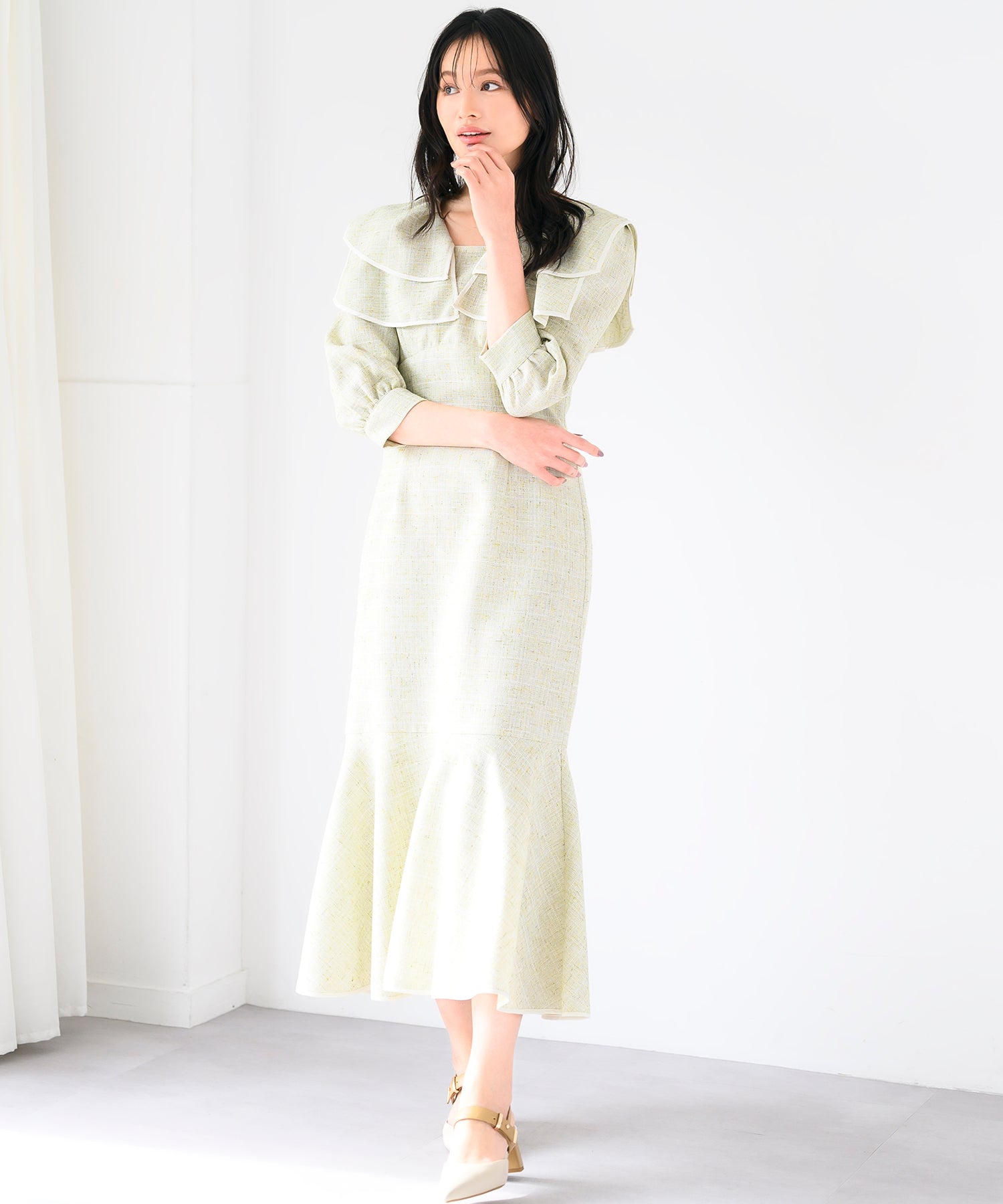 ビッグカラーマーメイドワンピース/MM517407 – MISCH MASCH|31 Sons de
