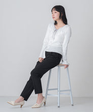 画像をギャラリービューアに読み込む, レースラッフル配色リボンニット/MM618307
