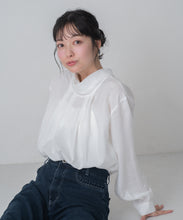 画像をギャラリービューアに読み込む, 【一部店舗限定】スタンドネックとろみブラウス/MM658104