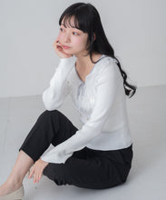 画像をギャラリービューアに読み込む, レースラッフル配色リボンニット/MM618307