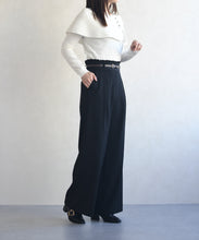 画像をギャラリービューアに読み込む, 合皮ベルト付きフリルタックワイドパンツ/MM537303