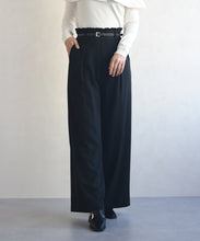 画像をギャラリービューアに読み込む, 合皮ベルト付きフリルタックワイドパンツ/MM537303