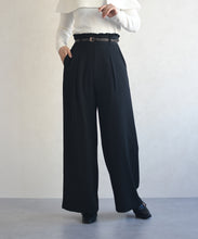 画像をギャラリービューアに読み込む, 合皮ベルト付きフリルタックワイドパンツ/MM537303