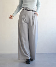 画像をギャラリービューアに読み込む, 合皮ベルト付きフリルタックワイドパンツ/MM537303