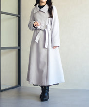 画像をギャラリービューアに読み込む, ブローチ付きスタンドカラー3wayコート/MM548606