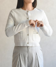 画像をギャラリービューアに読み込む, ステッチ配色ミラノカーディガン/MM618404